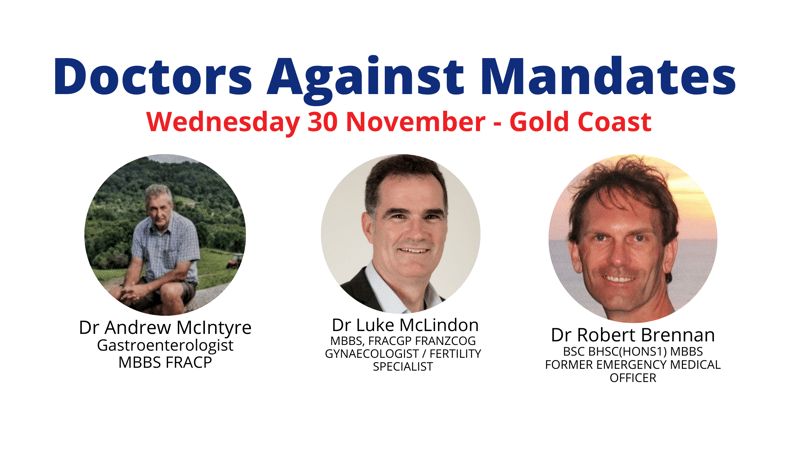 Doctors Against Mandates 301122 Gold Coast Banner-1