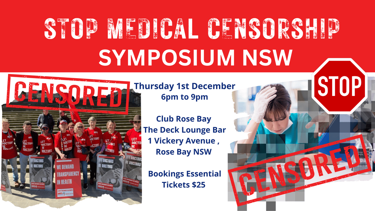 STOP MEDICAL CENSORSHIP SYMPOSIUM WA final blog banner